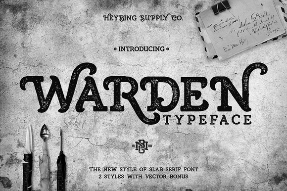 Warden Typeface Rough font