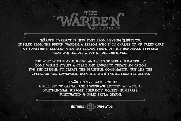 Warden Typeface Rough font