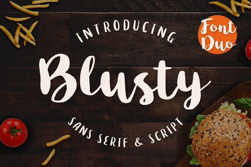 Blusty Script Free font