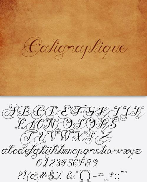 caligraphique font