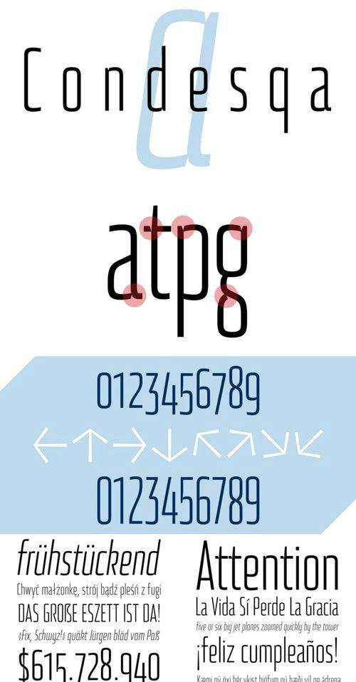 Condesqa4F-ExtraLight font