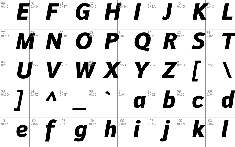 DoradaniBl-Italic font
