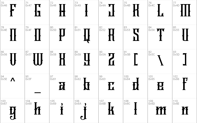 Jailetter font