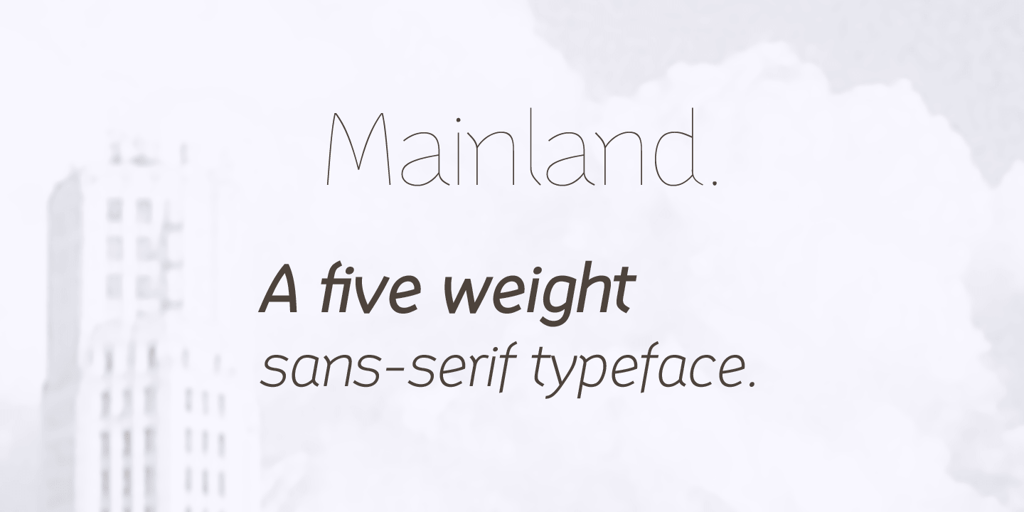 Mainland PERSONAL font