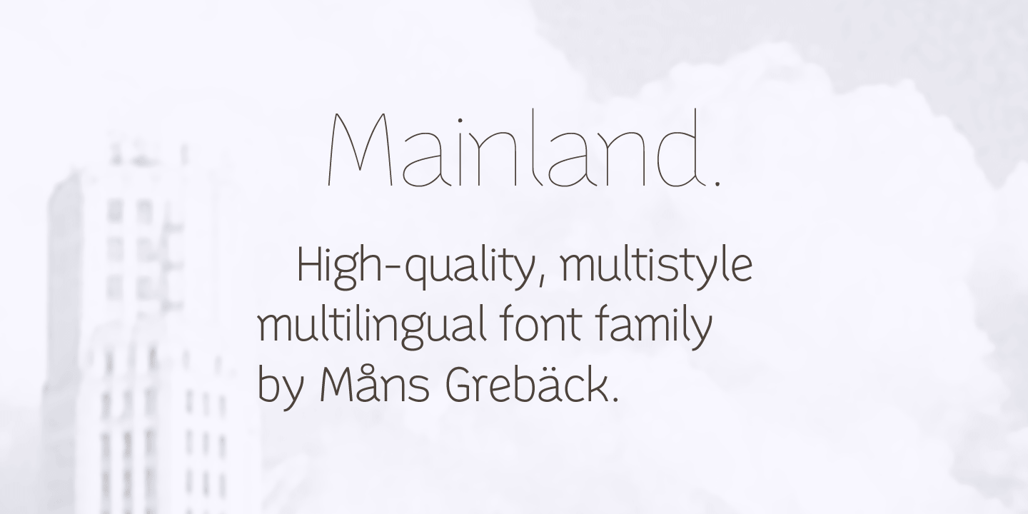 Mainland PERSONAL font