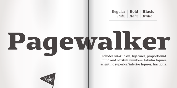 Pagewalker-BlackItalic font