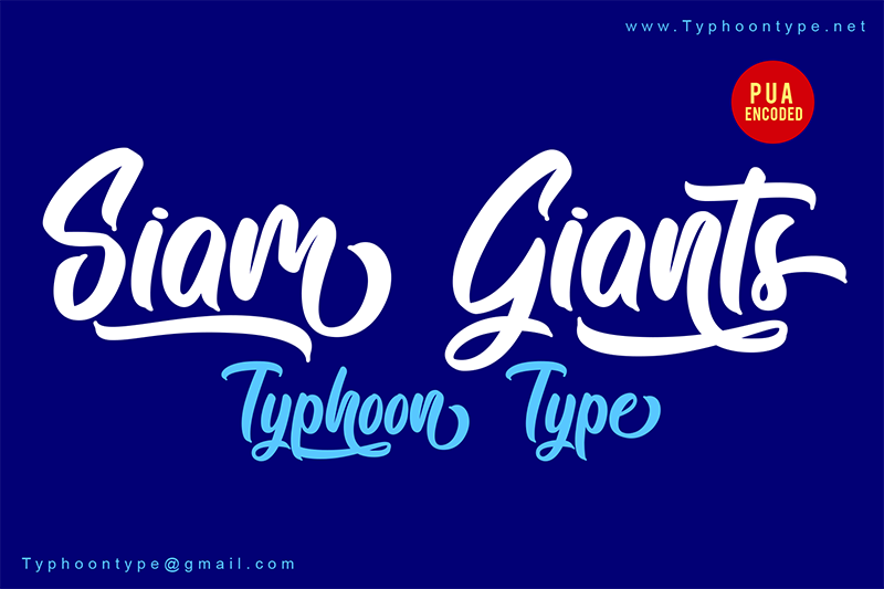 Siam Giants - Personal Use font