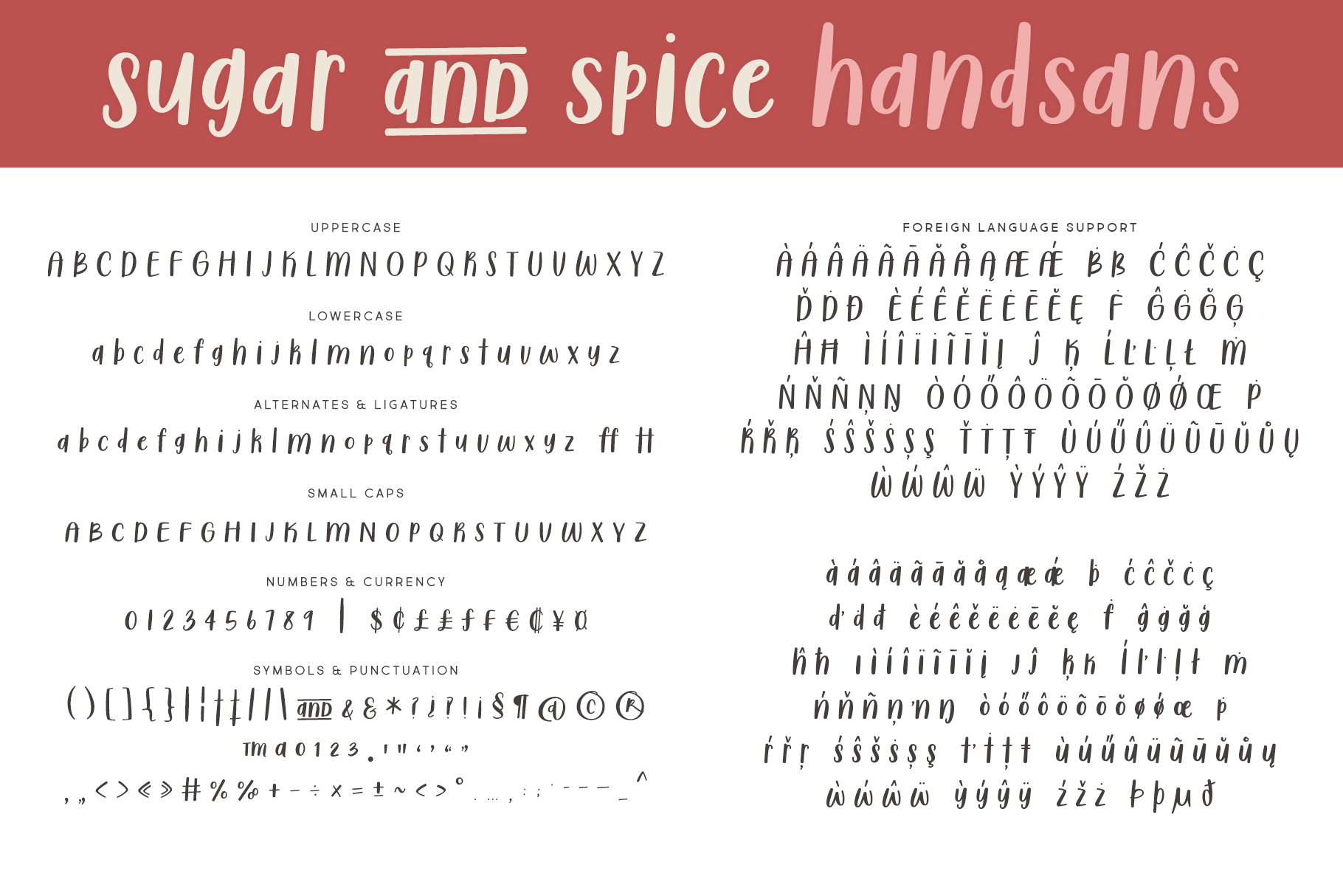 Sugar & Spice HandSans font
