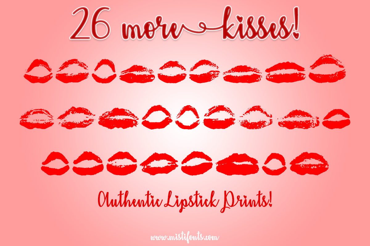 26 More Kisses font