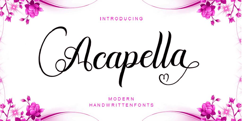 Acapella Script font