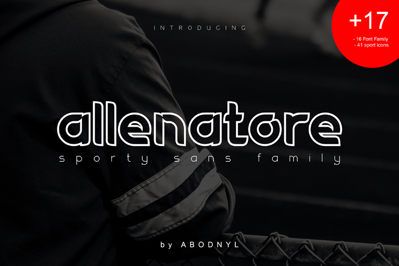 Allenatore Regular Outline font