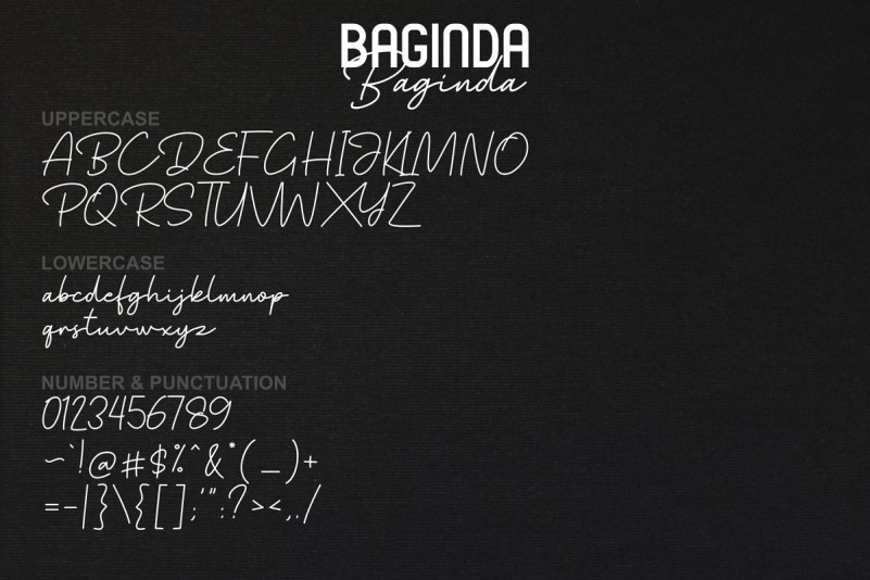 Baginda Script font