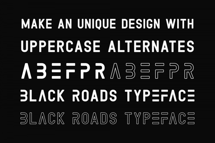 Black RoadsDEMO font