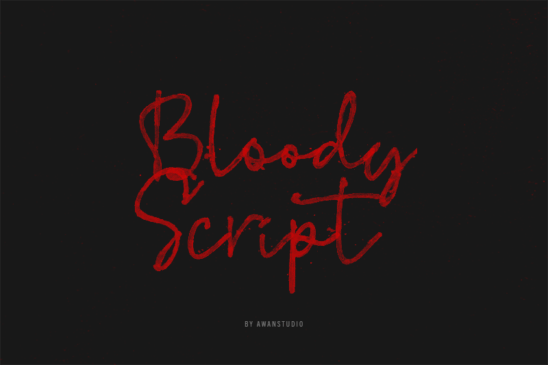 Bloody Script font