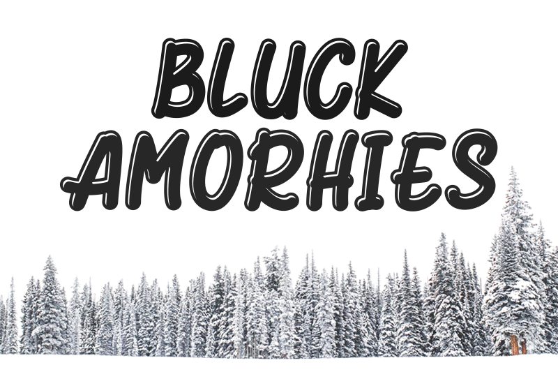 Bluck Amorhies font