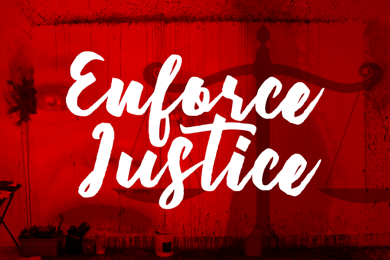 Enforce Justice font