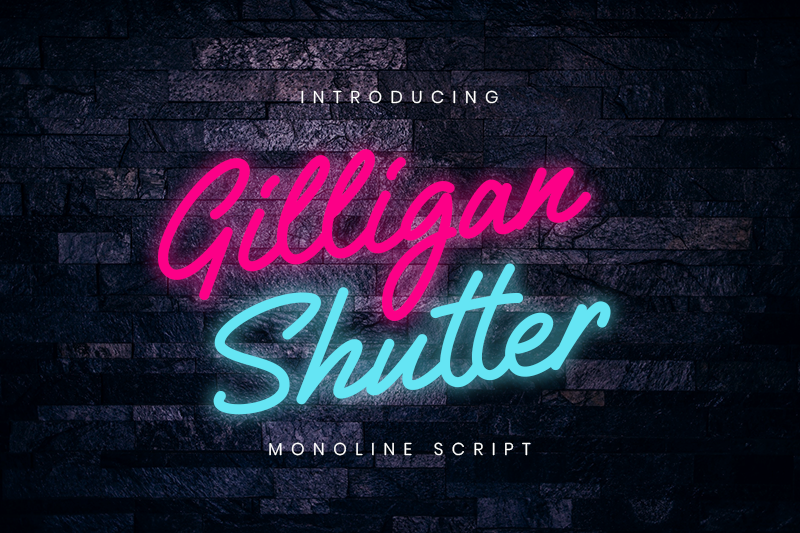 Gilligan Shutter font