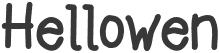 Hellowen font