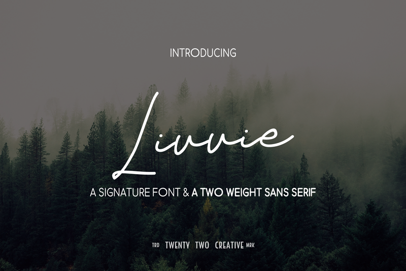 Livvie Signature font