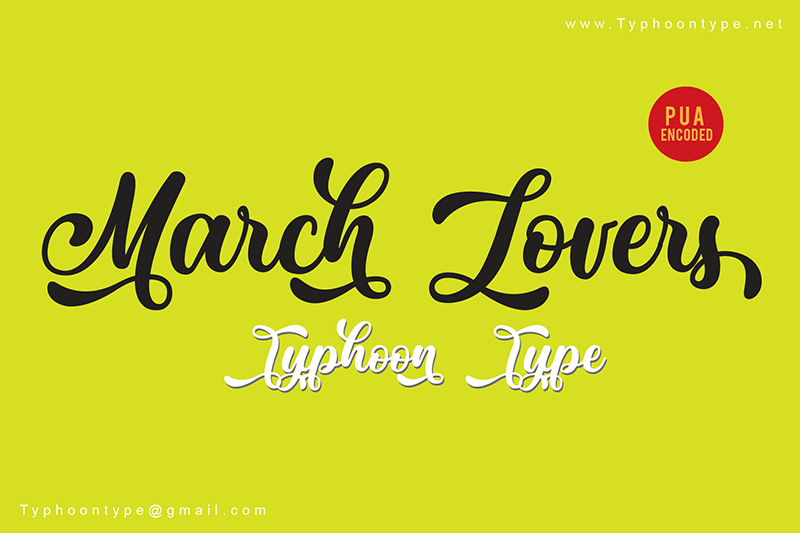 March Lovers - Personal Use font
