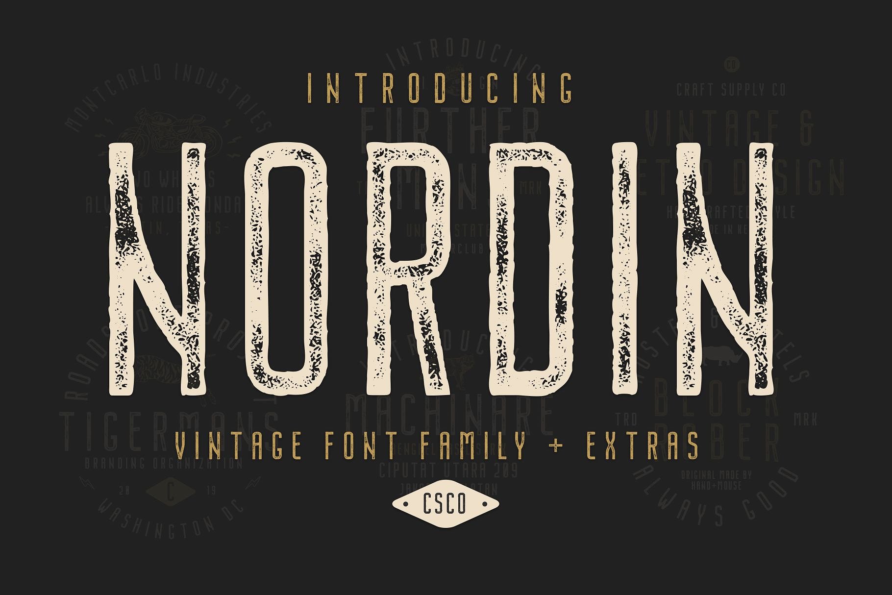 Nordin Free Outline font