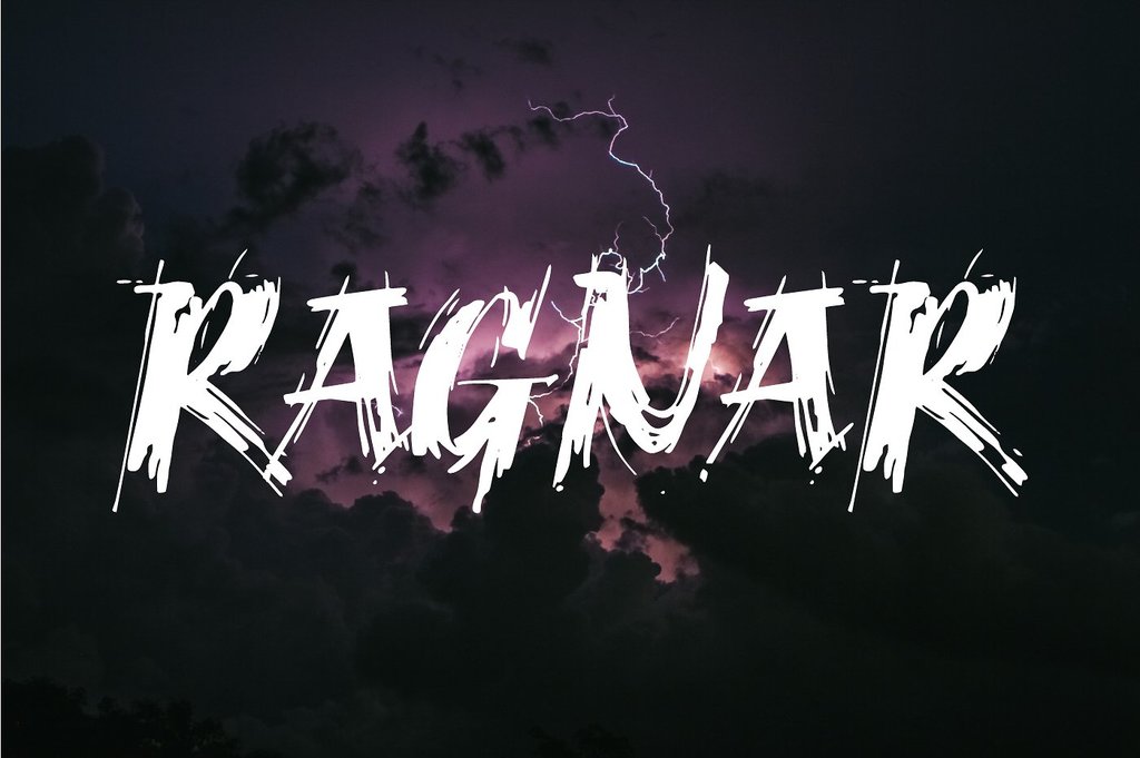 Ragnar Brush DEMO font