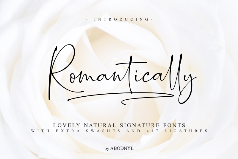 Romantically Free For Personal font