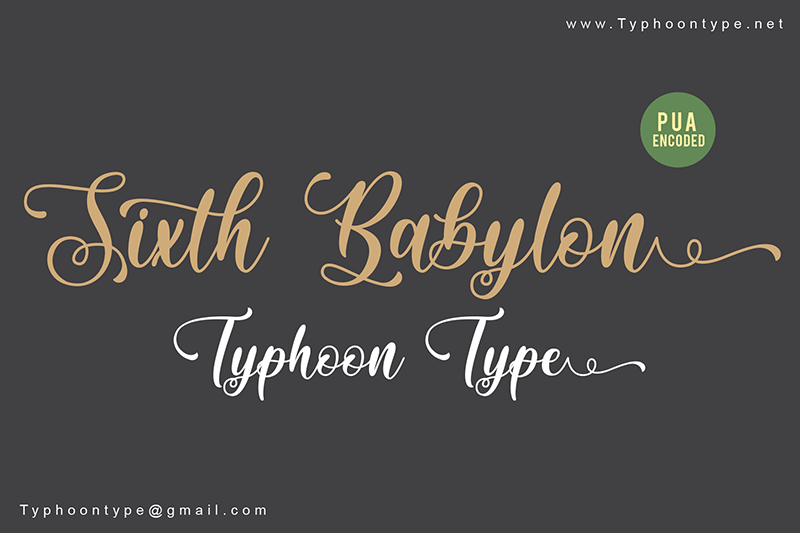 Sixth Babylon - Personal Use font