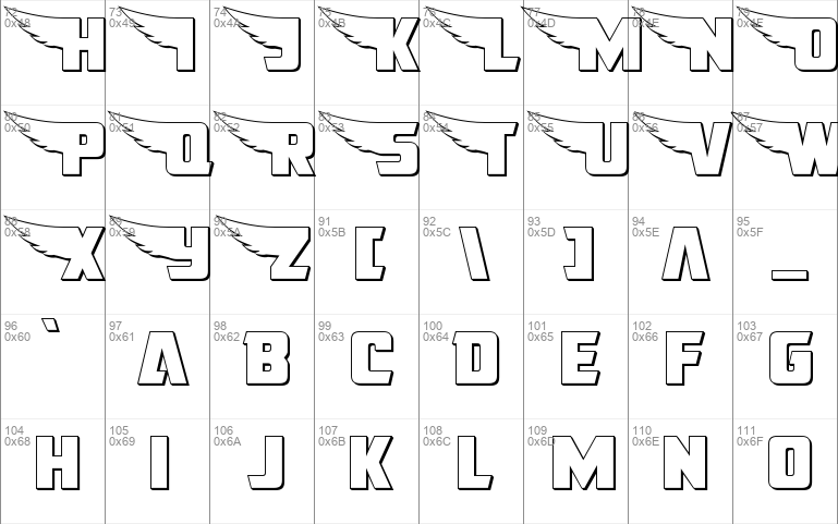 American Kestrel Straight 3D font