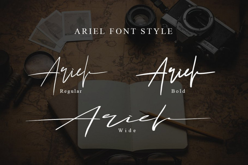 Ariel Script font