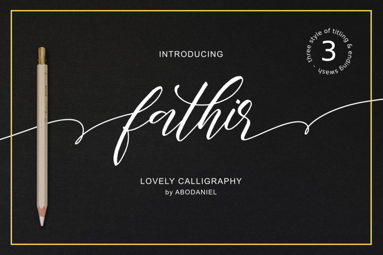 Fathir Script Personal Use Only font