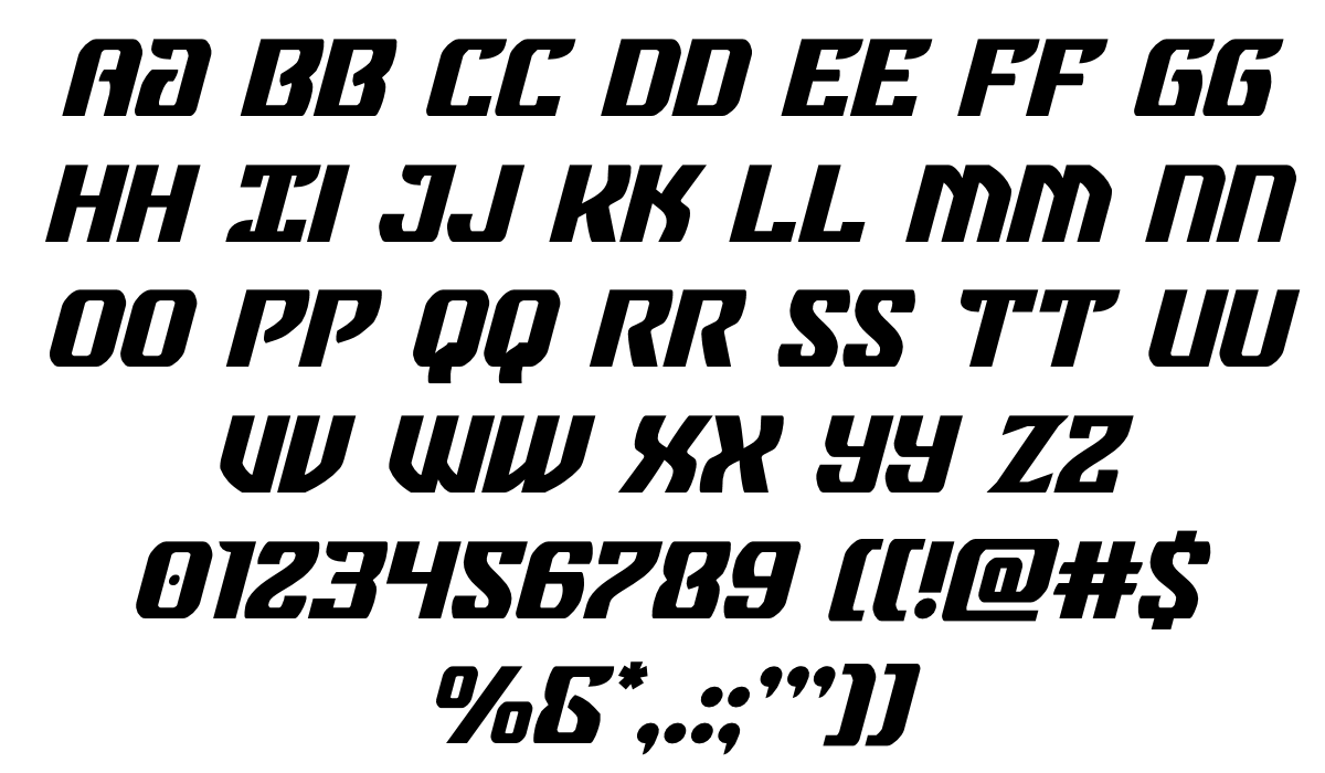 Federal Blue Expanded Italic font