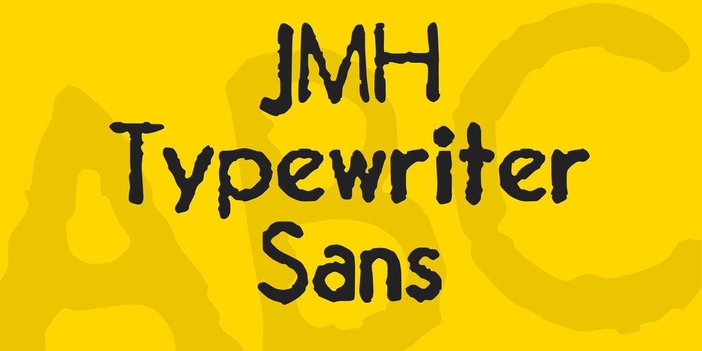 JMH Typewriter Sans font