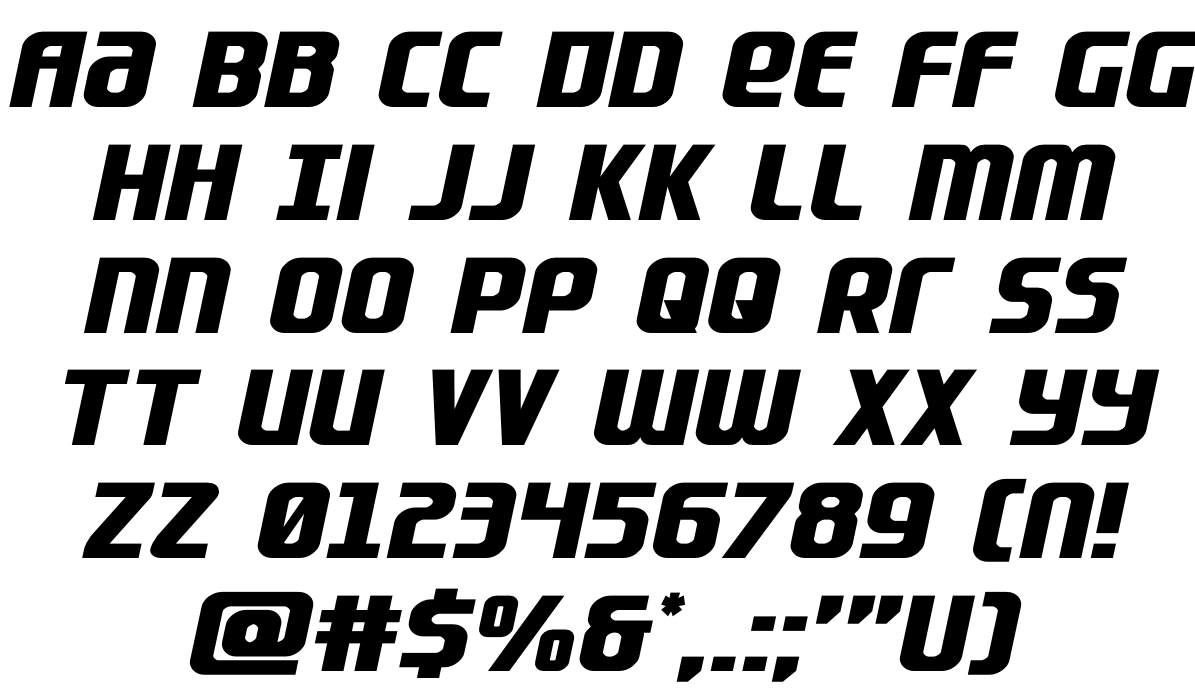 Lightsider Leftalic font