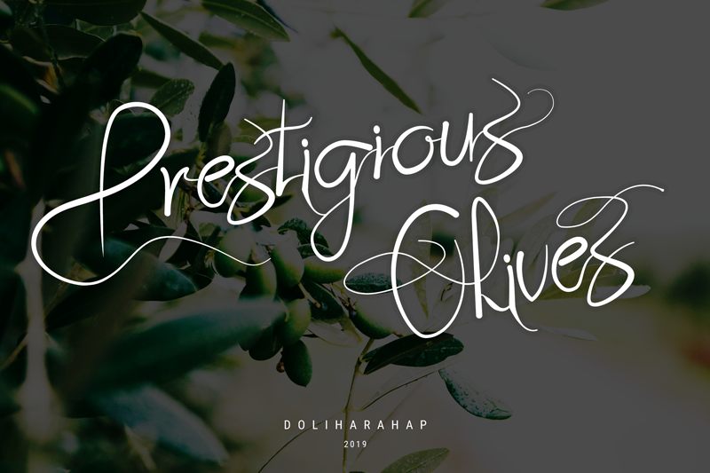 Prestigious Olives font