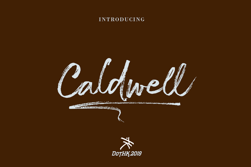 The Caldwell script font