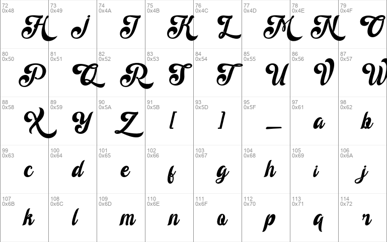 Wanita font