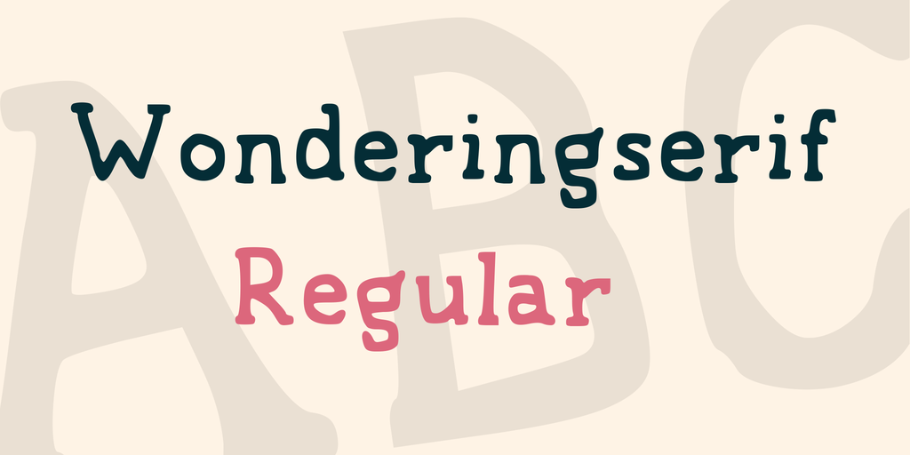 Wonderingserif font