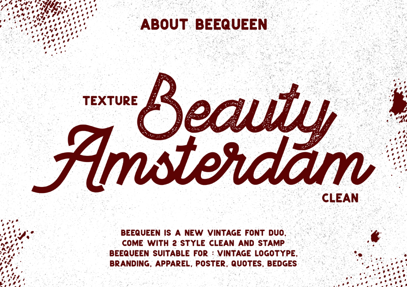 BeeQueen Script Clean font