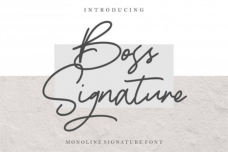 Boss Signature font