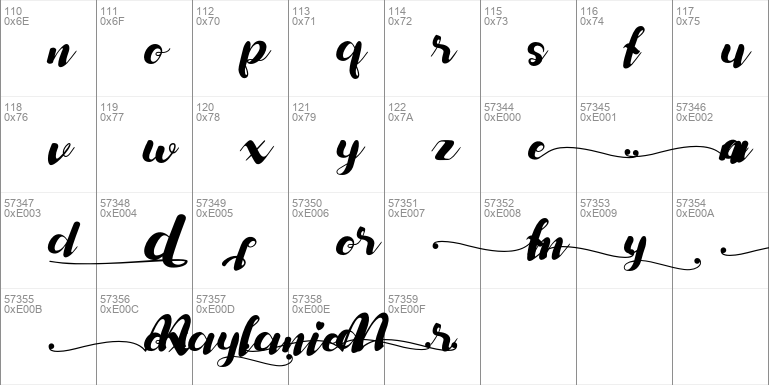 Maylanie font