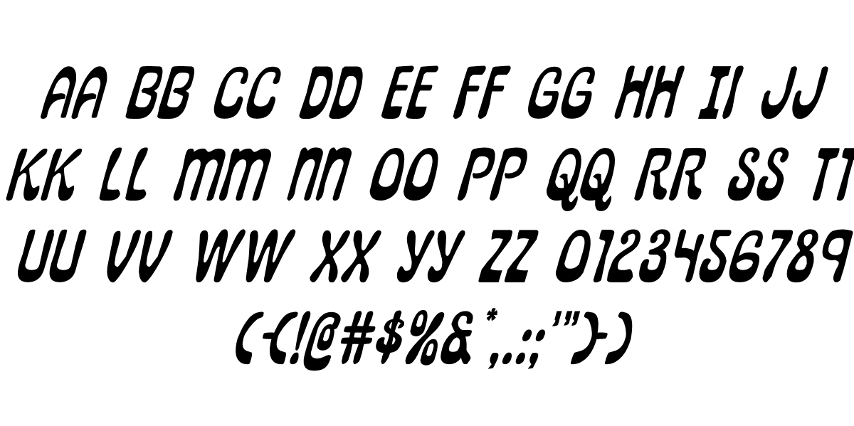 Pepperland Gradient Italic font