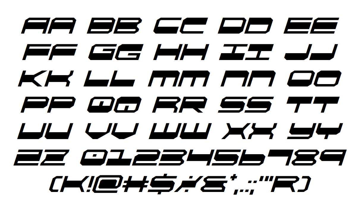 QuickGear Condensed font