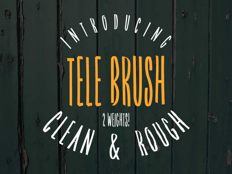 Tele Brush Clean font