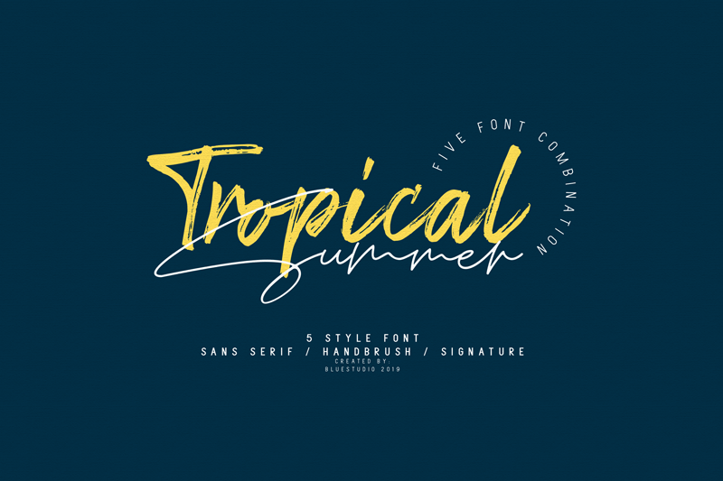 Tropical Summer Brush font