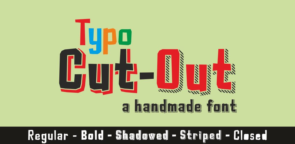 Typo Cut-Out Closed Demo font