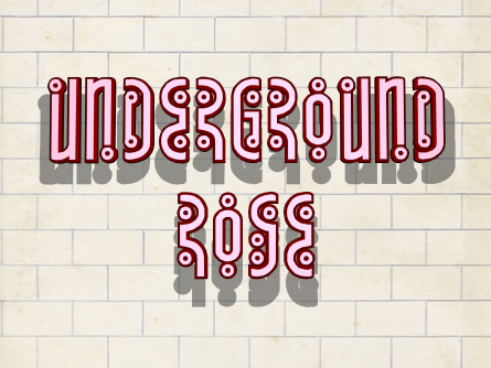 Underground Rose Outline Italic font