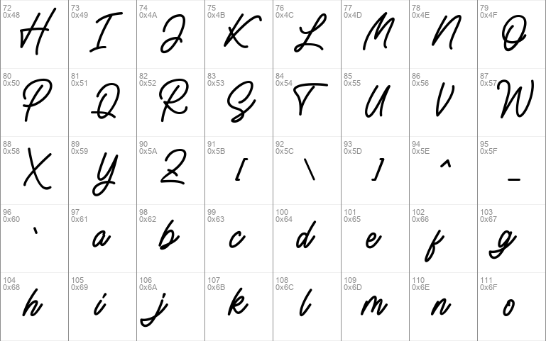 Watasyina font