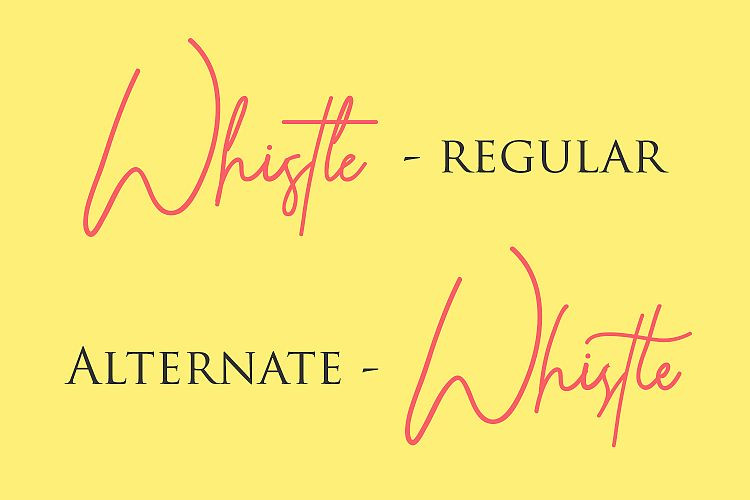 Whistle font