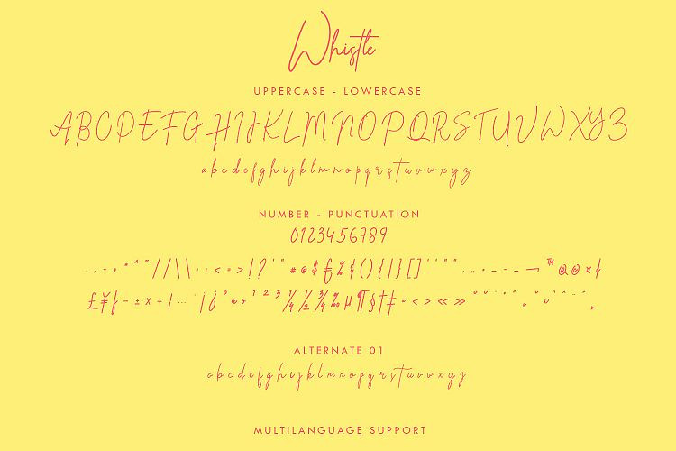 Whistle font